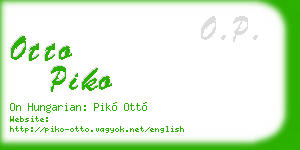 otto piko business card