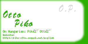 otto piko business card
